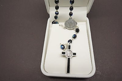 St Saint Benedict Elegant Rosary and Prayer - Unique Catholic Gifts