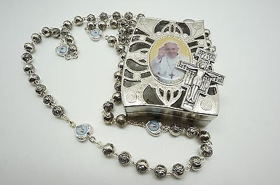 Pope Francis Rosary with prayer, gift set - Unique Catholic Gifts