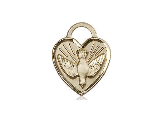 14kt Gold Confirmation Heart Medal - Unique Catholic Gifts