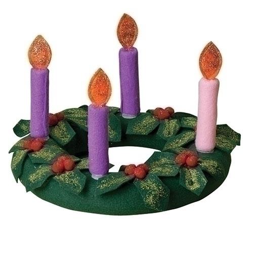 Child's Advent Wreath (Fabric with Velcro) - Unique Catholic Gifts