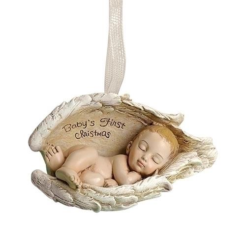 Baby's First Christmas "Baby in Wings" Ornament - Unique Catholic Gifts