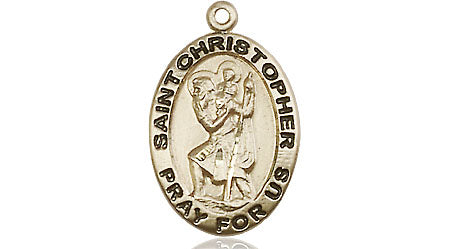 Gold Filled St Christopher Medal( 3/4") - Unique Catholic Gifts