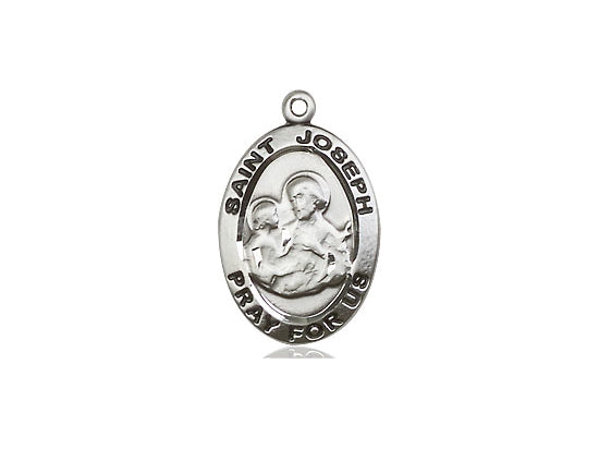 Sterling Silver St Joseph Medal 18" - Unique Catholic Gifts