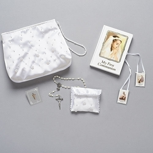 6 Pc Girl Purse Set W/rosary - Unique Catholic Gifts