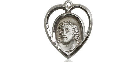 Sterling Silver Ecce Homo Pendant on a Sterling Silver Curb Chain - Unique Catholic Gifts