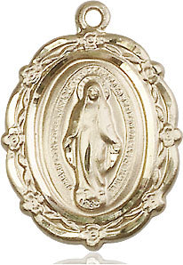 Gold Filled Miraculous Pendant 7/8" - Unique Catholic Gifts