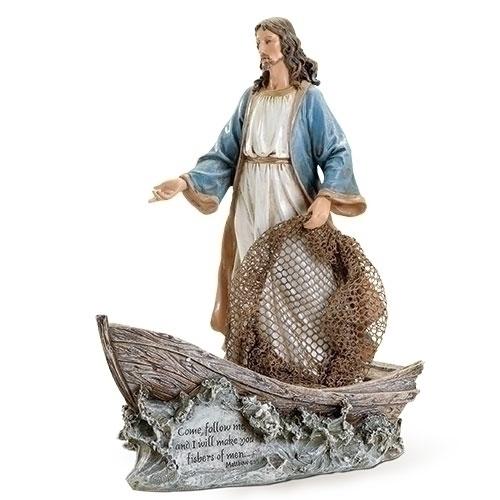 Jesus the Fisherman Statue (11 1/4" x 9 1/4") - Jesus Statue - Unique Catholic Gifts