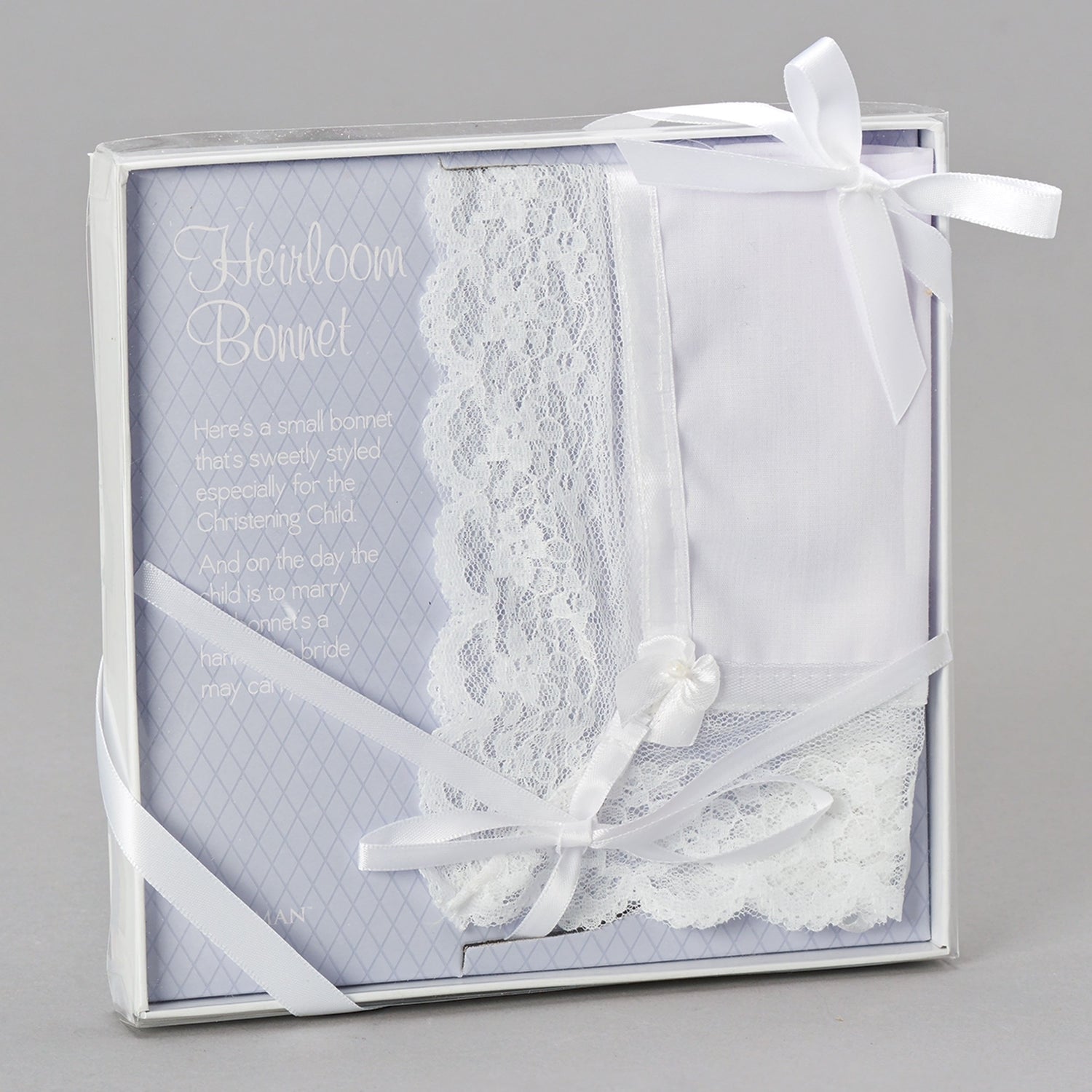 Baptism Bonnet and  Wedding Handkerchief Heirloom - Unique Catholic Gifts