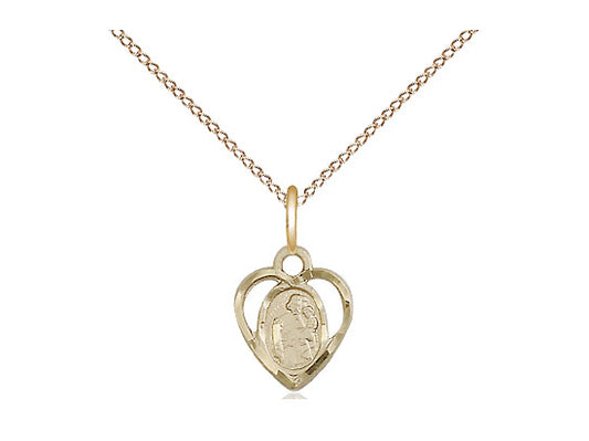 14kt Gold St Joseph Medal 18" - Unique Catholic Gifts