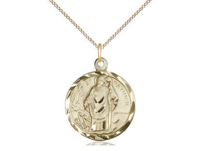 14kt Gold Filled St Patrick Medal 18" - Unique Catholic Gifts