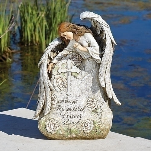 Memorial Angel Garden Stone 16"H - Unique Catholic Gifts