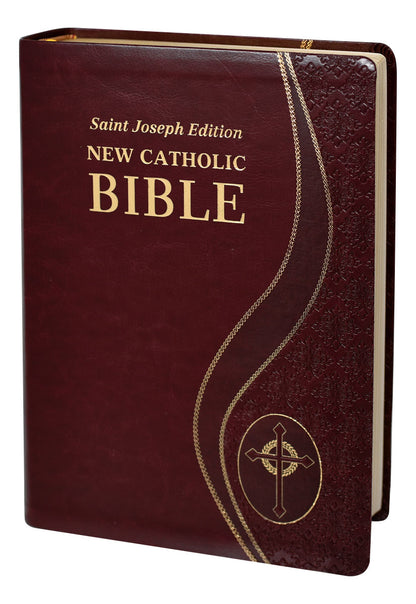 St. Joseph New Catholic Bible (Giant Type) Burgundy - Unique Catholic Gifts