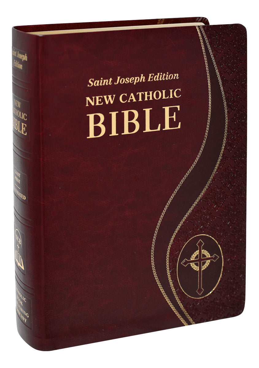 St. Joseph New Catholic Bible (Giant Type) Burgundy - Unique Catholic Gifts