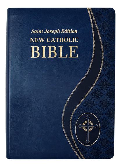 St. Joseph New Catholic Bible (Giant Type) Blue NCB - Unique Catholic Gifts