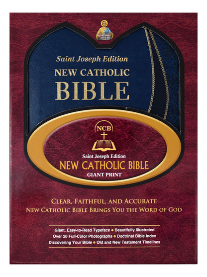 St. Joseph New Catholic Bible (Giant Type) Blue NCB - Unique Catholic Gifts