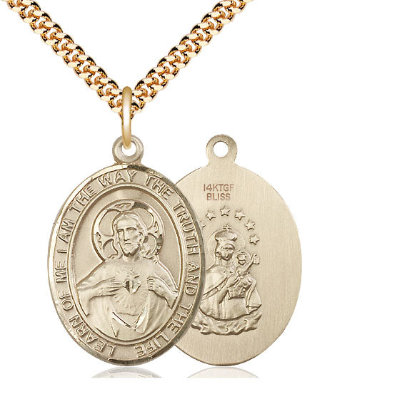 Gold Filled Scapular Pendant   (3/4") - Unique Catholic Gifts