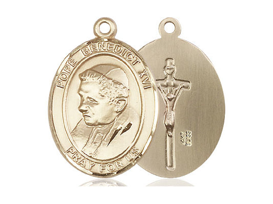 14kt Gold Pope Benedict XVI Medal. - Unique Catholic Gifts