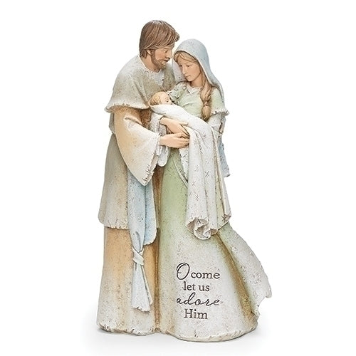 O Come Let us adore Him Holy Family Statue 9" - Unique Catholic Gifts