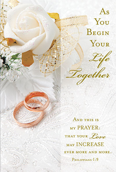 As You Begin Your Life Together Wedding Greeting Card - Unique Catholic Gifts