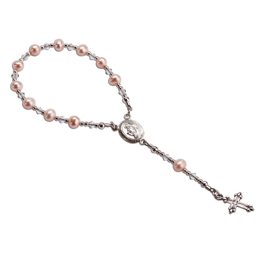 Sterling Silver Pink Baby Rosary - Unique Catholic Gifts