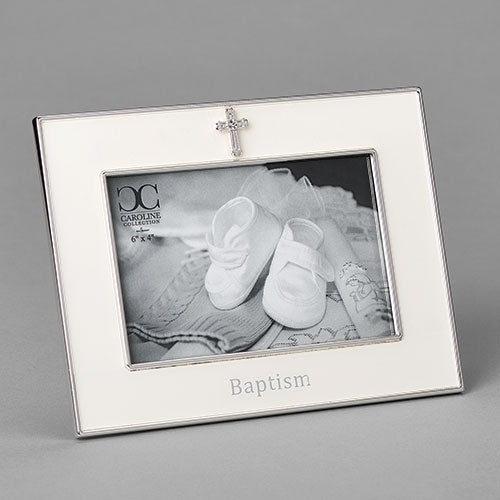 Baptism Frame 6" x 8"  Holds 4 x6" - Unique Catholic Gifts