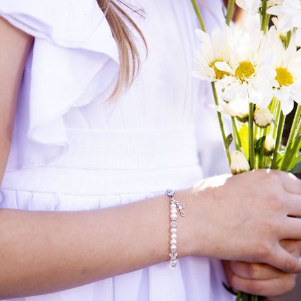 Baptism to Bride Sterling Silver Baptism Bracelet - Unique Catholic Gifts