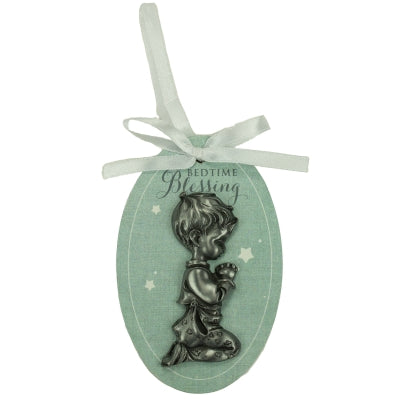 Boy Bedside Medal Ornament 4" - Unique Catholic Gifts