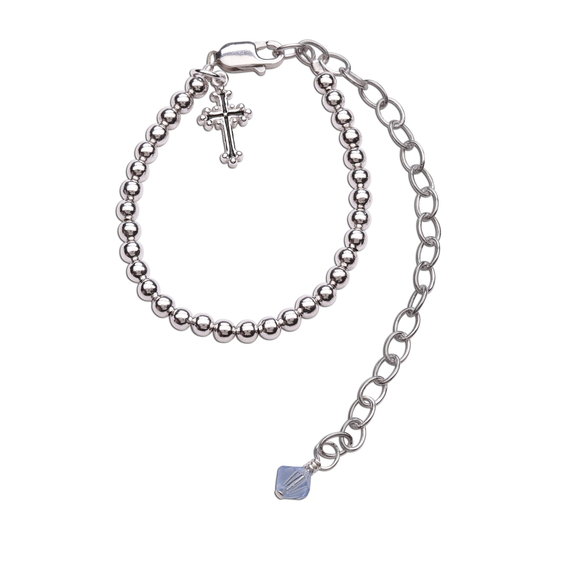 Boy's Baptism to Bride Sterling Silver Baptism Bracelet - Unique Catholic Gifts