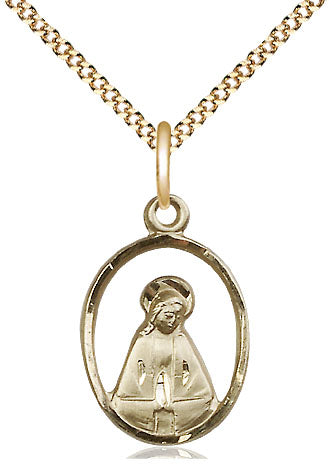 14kt Gold Filled Madonna Pendant on a Gold Filled Chain - Unique Catholic Gifts