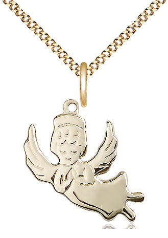 14kt Gold Filled Angel Pendant on a Gold Filled Chain - Unique Catholic Gifts