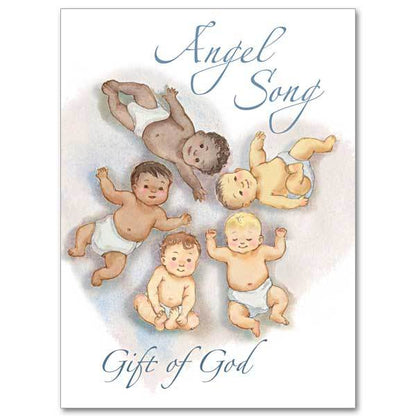 Angel Song Gift of God Baby Congratulations Card ( 4.375 x 5.9375") - Unique Catholic Gifts