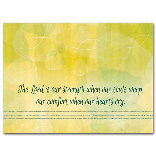 The Lord Is Our Strength Continued Caring Card ( 4.375 x 5.9375 ") - Unique Catholic Gifts