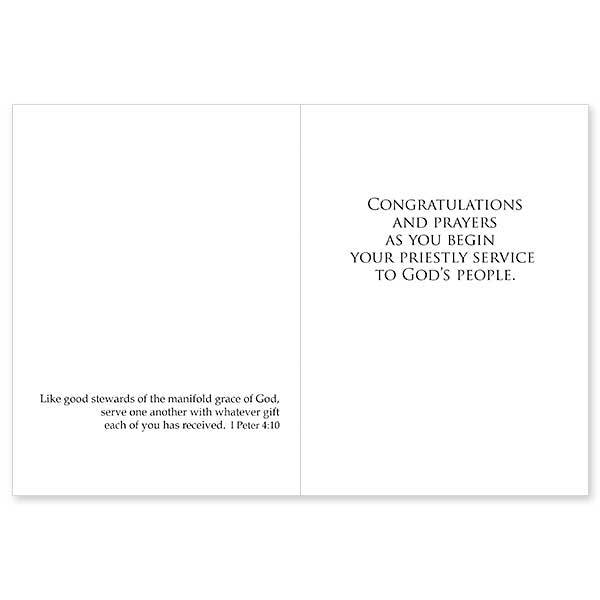 On Your Priestly Ordination  Ordination Congratulations Card - Unique Catholic Gifts