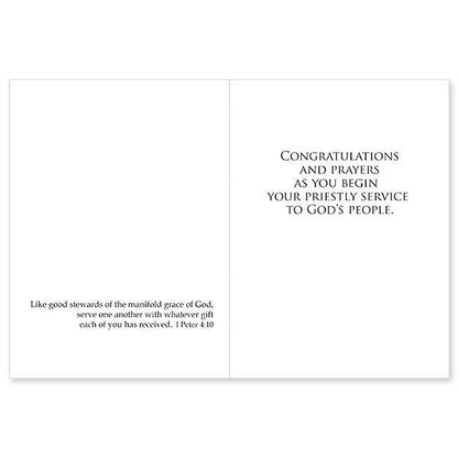 On Your Priestly Ordination  Ordination Congratulations Card - Unique Catholic Gifts