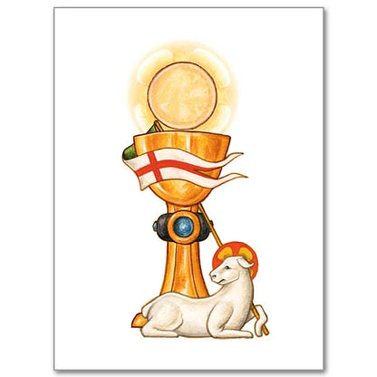 Eucharistic Symbols Mass Card Greeting Card - Unique Catholic Gifts