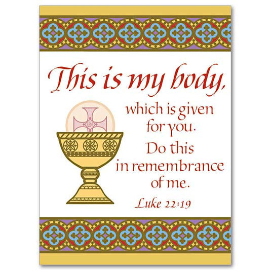 Do This In Remembrance Mass Card, General Intention Greeting Card - Unique Catholic Gifts