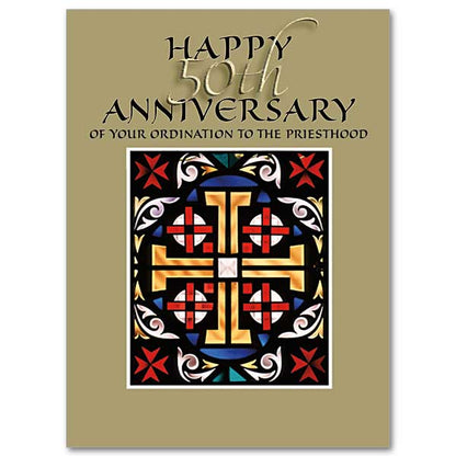 Happy 50th Anniversary of Your Ordination To The Priesthood 50th Anniversary of Ordination Card - Unique Catholic Gifts