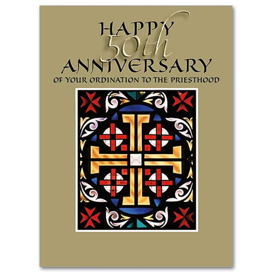 Happy 50th Anniversary of Your Ordination To The Priesthood 50th Anniversary of Ordination Card - Unique Catholic Gifts