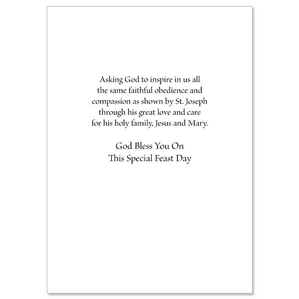 Bless You and Your Family St. Joseph's Day Card - Unique Catholic Gifts