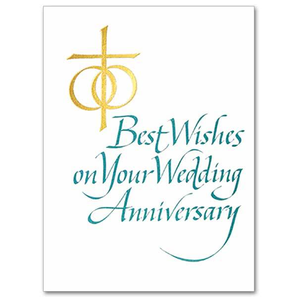 Best Wishes on Your Wedding Anniversary Wedding Anniversary Card - Unique Catholic Gifts