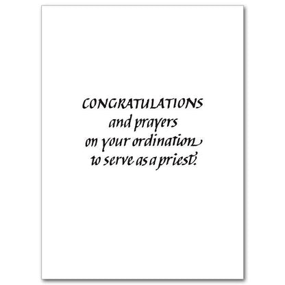 On Your Priestly Ordination Ordination Congratulations Card - Unique Catholic Gifts