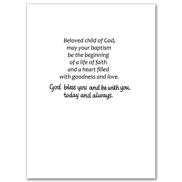 For Your Baby Boy On His Baptismal Day Baptism Card (4.375 x 5.9375") - Unique Catholic Gifts