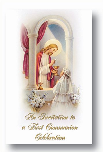 Communion Girl Invitation - Unique Catholic Gifts