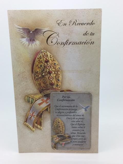 En Recuerdo de tu Confirmación Tarjeta - Unique Catholic Gifts