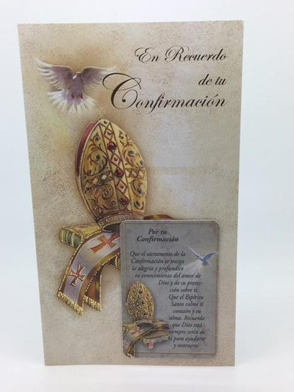 En Recuerdo de tu Confirmación Tarjeta - Unique Catholic Gifts