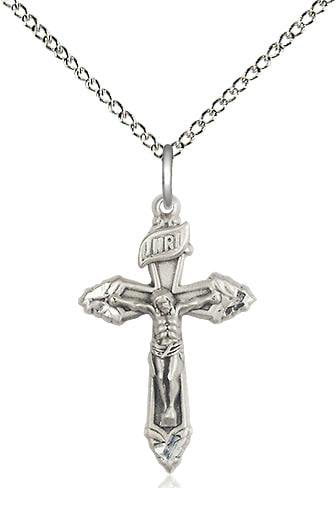 Sterling Silver Crucifix (7/8") - Unique Catholic Gifts