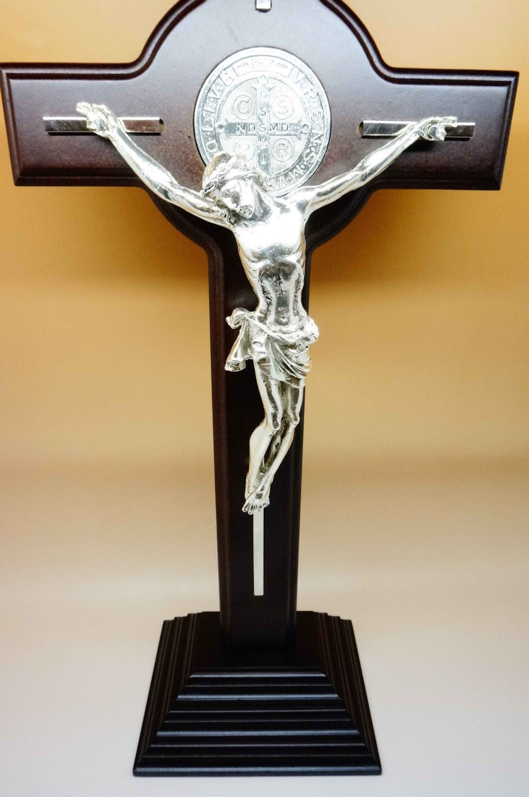 Standing Saint Benedict Crucifix (15") - Unique Catholic Gifts