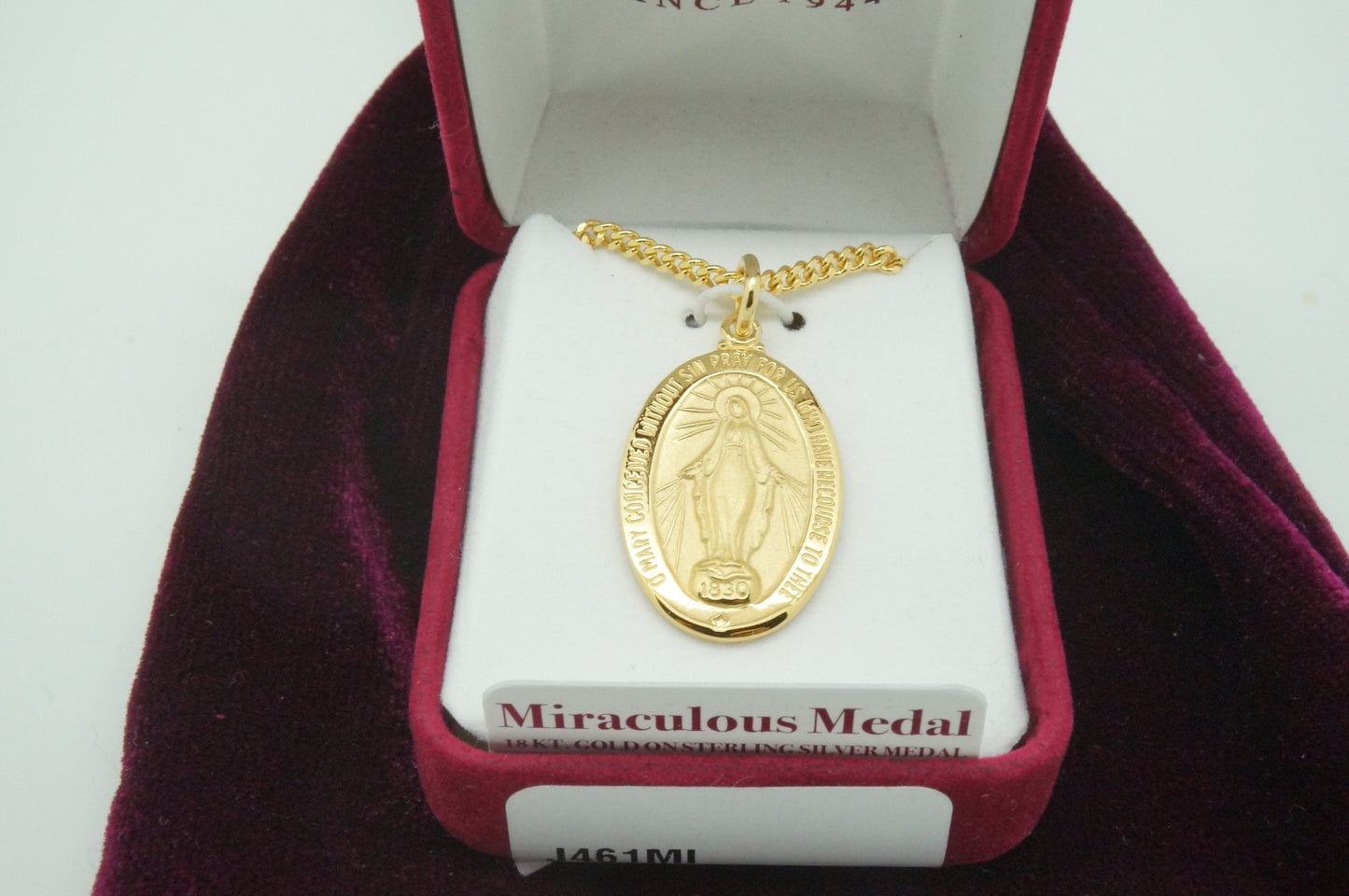 Gold Miraculous Medal 1" - Unique Catholic Gifts