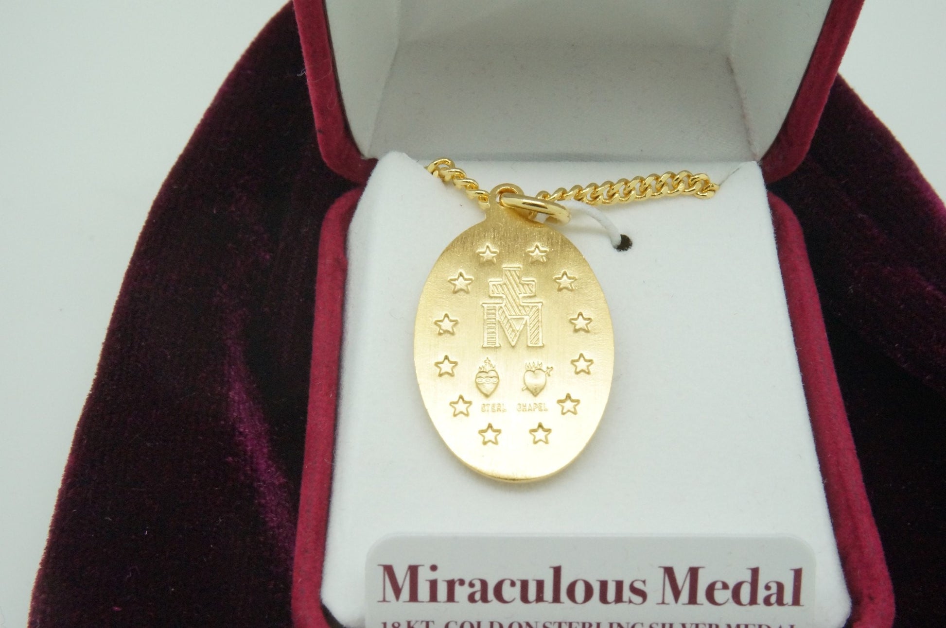 Gold Miraculous Medal 1" - Unique Catholic Gifts