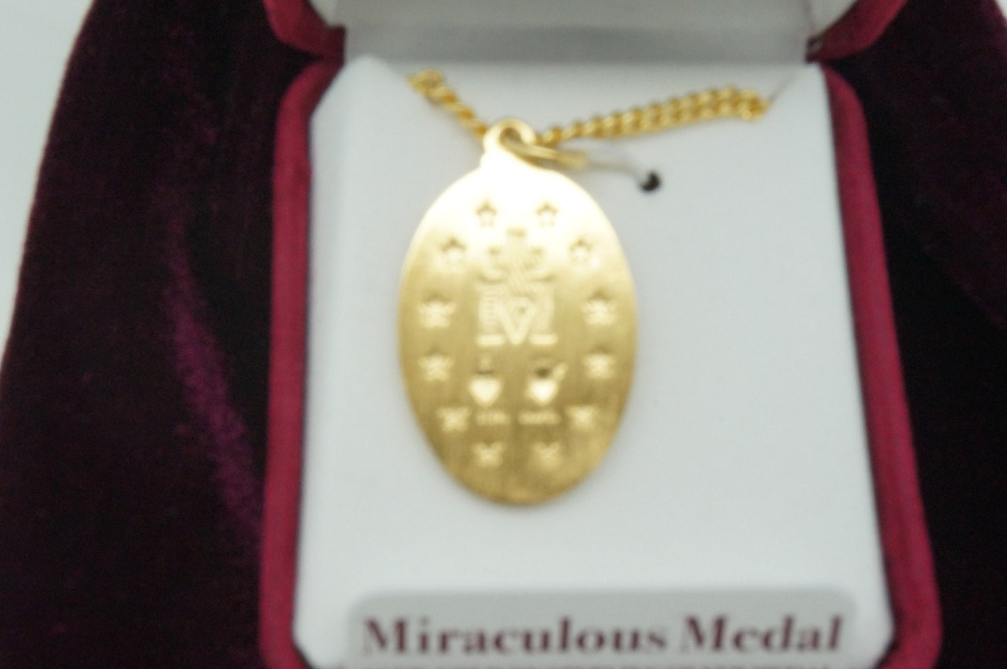 Gold Miraculous Medal 1" - Unique Catholic Gifts